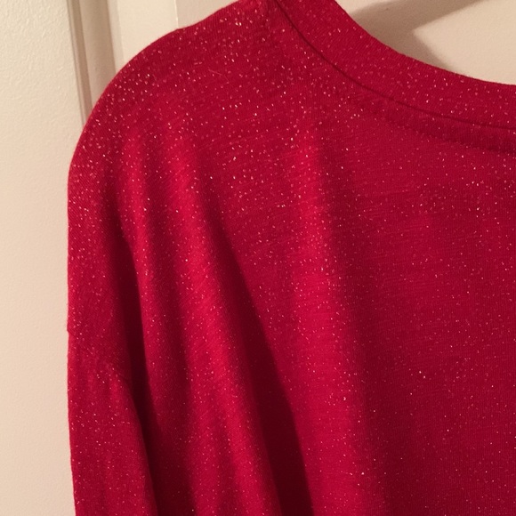 NWT Sonoma Everyday Tee holiday red w/gold sparkles cotton stretchy size 5x - Picture 9 of 11